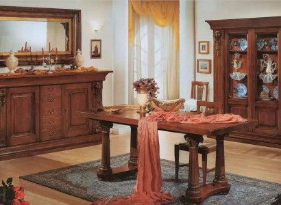 Dining room set, dining table, sideboard, display cabinet, mirror, luxury classic furniture